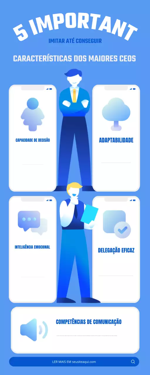 guia de liderança moderna azul