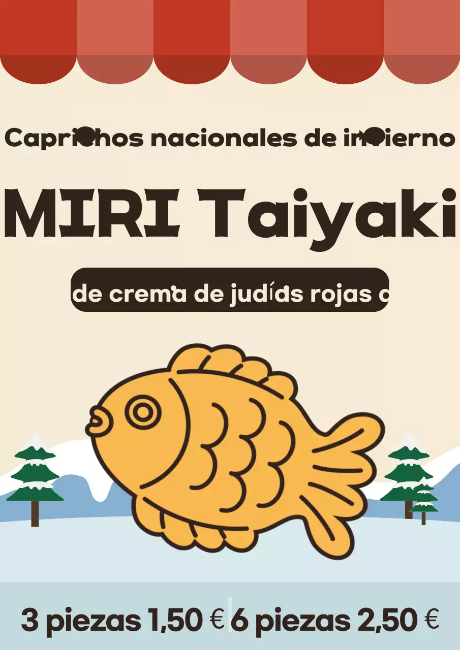 Anuncio de aperitivos tradicionales en beige