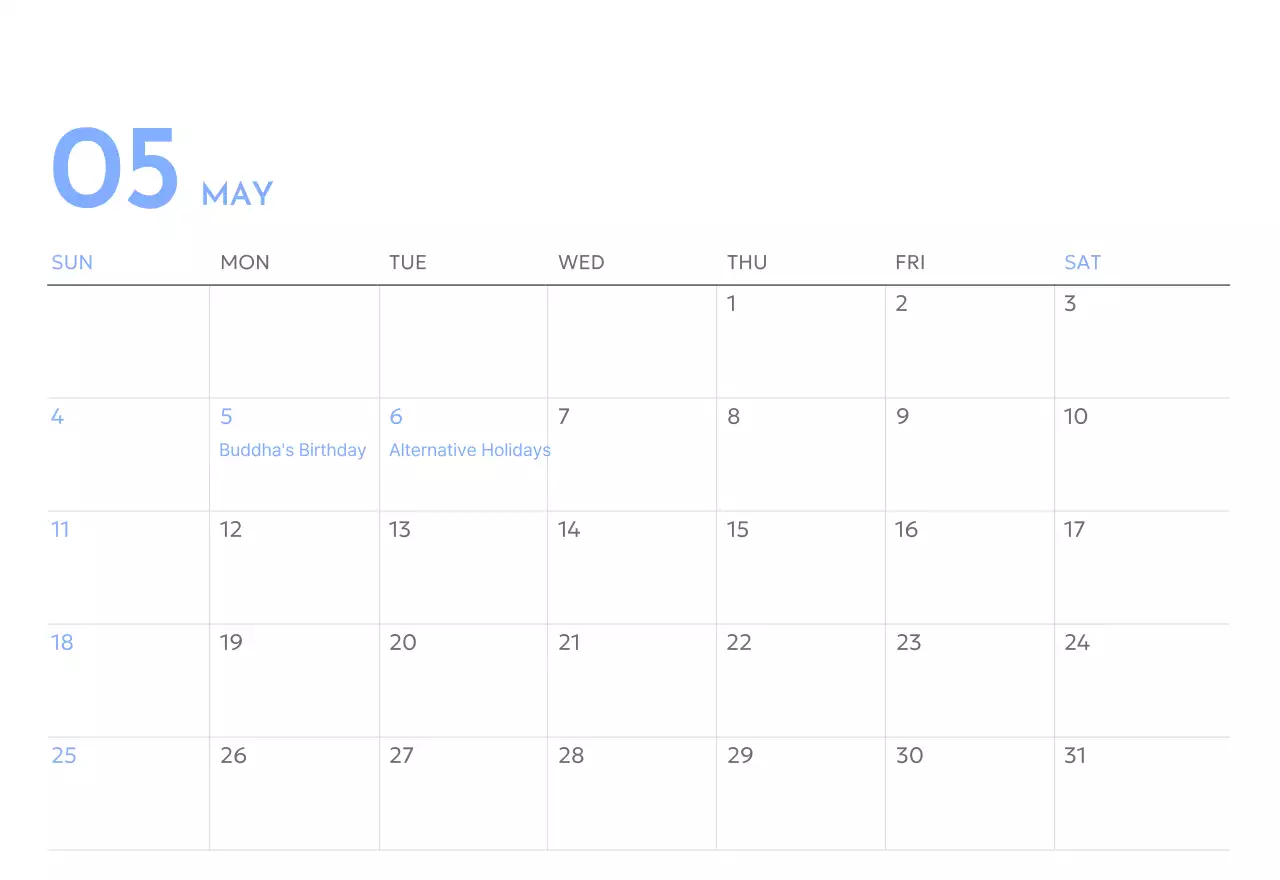 Kalender pelacak sasaran foto dengan percikan warna biru