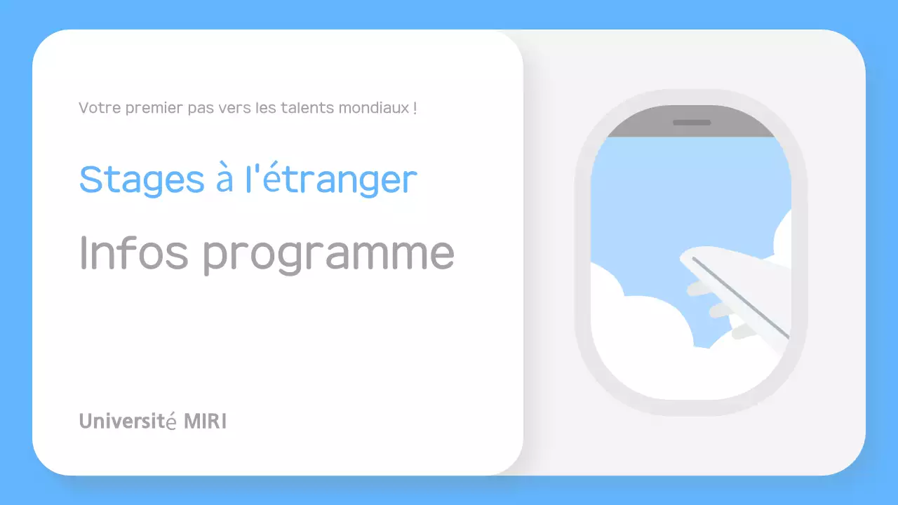 À propos du programme de stages Sky Blue Simple