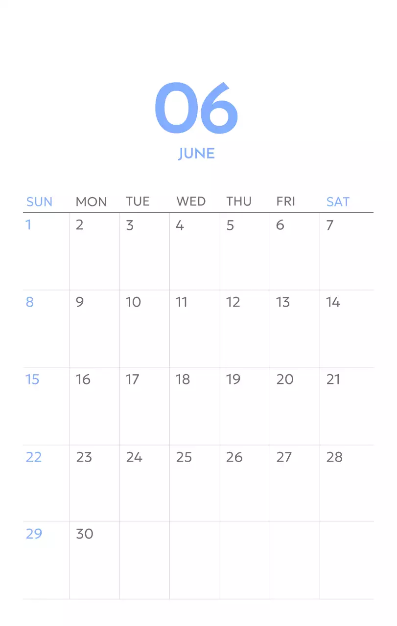 青色が映えるフォトゴールトラッカーカレンダー