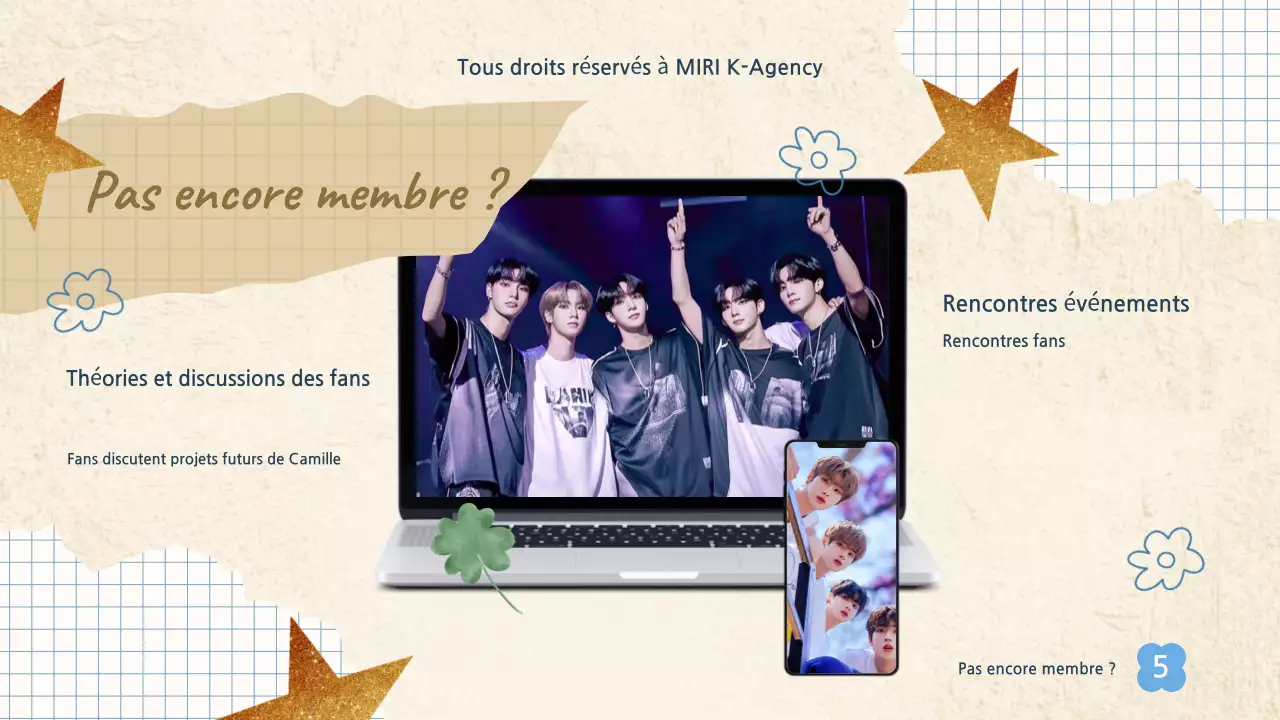 esthétique beige style scrapbook moderne présentation d'un k-drama