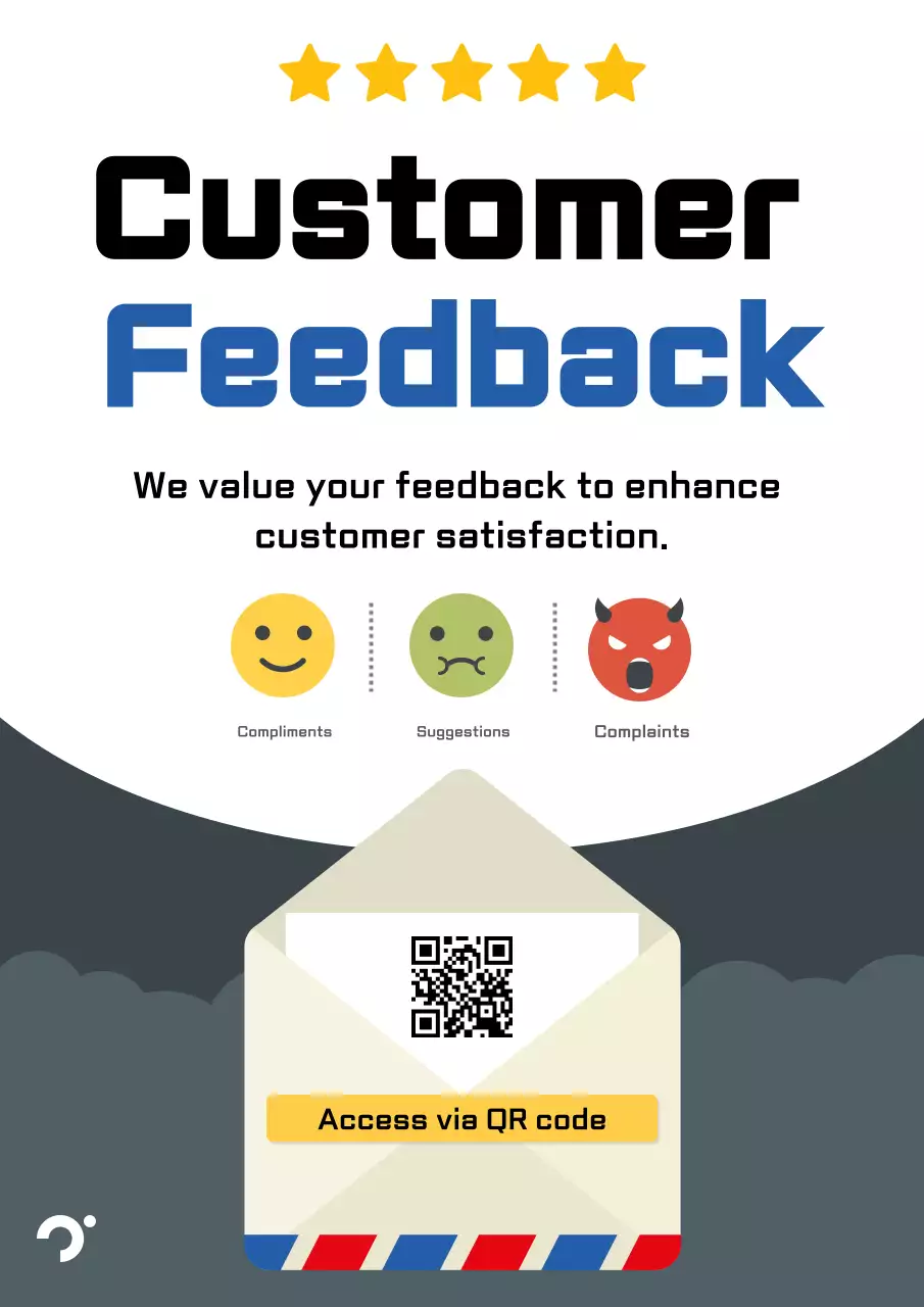 Poster Khảo sát Phản hồi Hiện đại Màu vàng