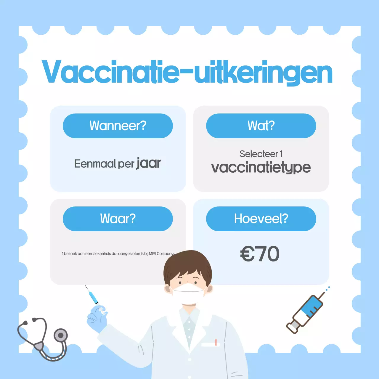 Lichtblauwe eenvoudige gezondheidsgids