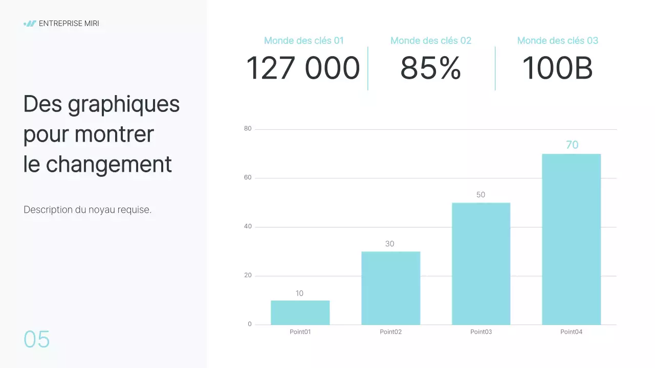 Rapport d'activité d'une entreprise moderne en gris et bleu clair