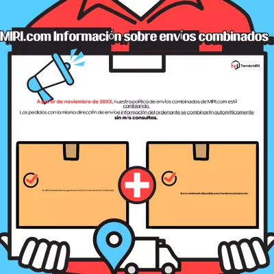 Azul claro Instrucciones de envío sencillas