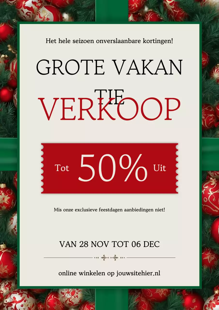 rode feestelijke vakantie promotie