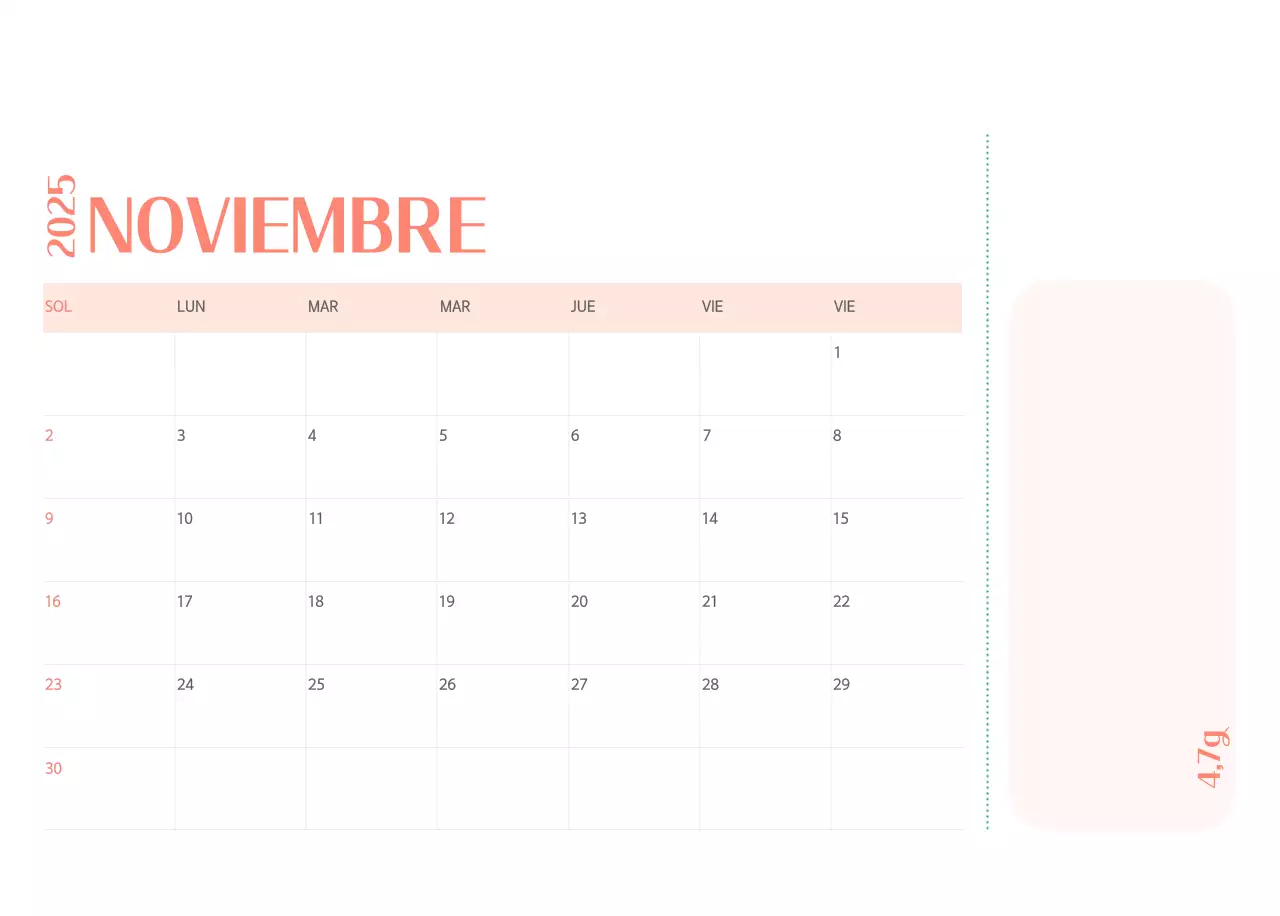 Calendario hospitalario en marco de fotos verde