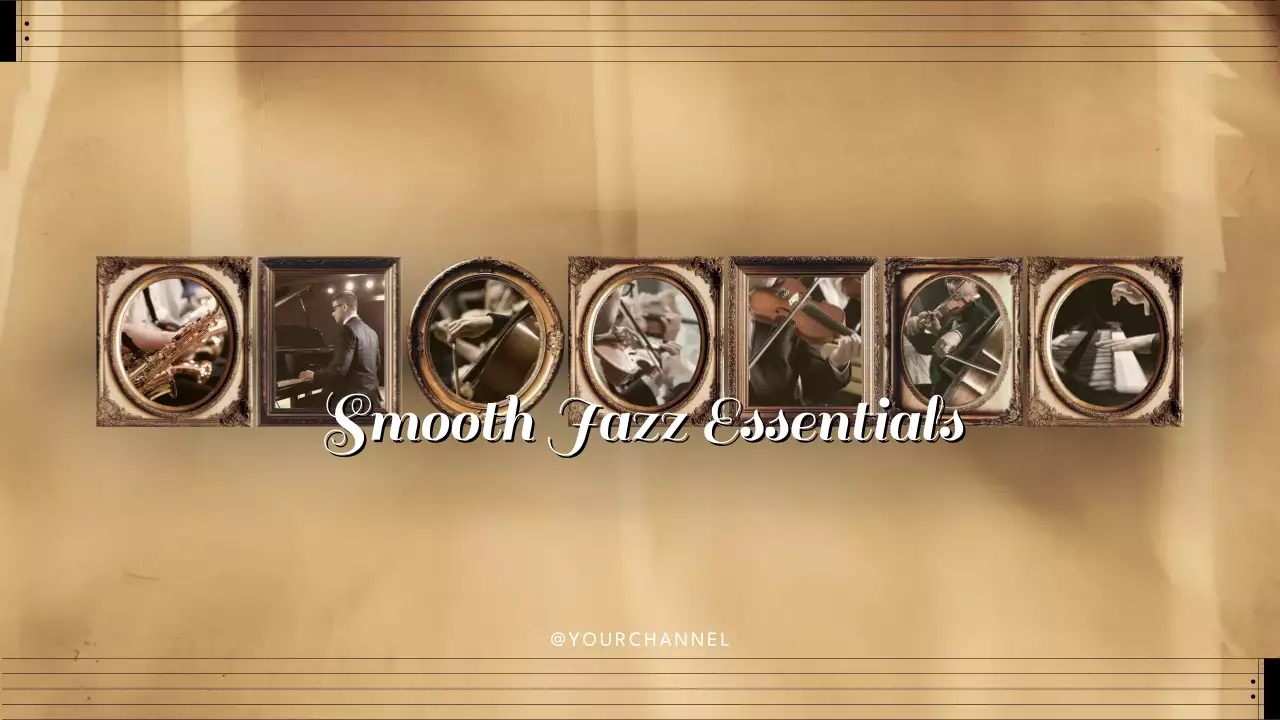 Beige Vintage Jazz Playlist YouTube Thumbnail