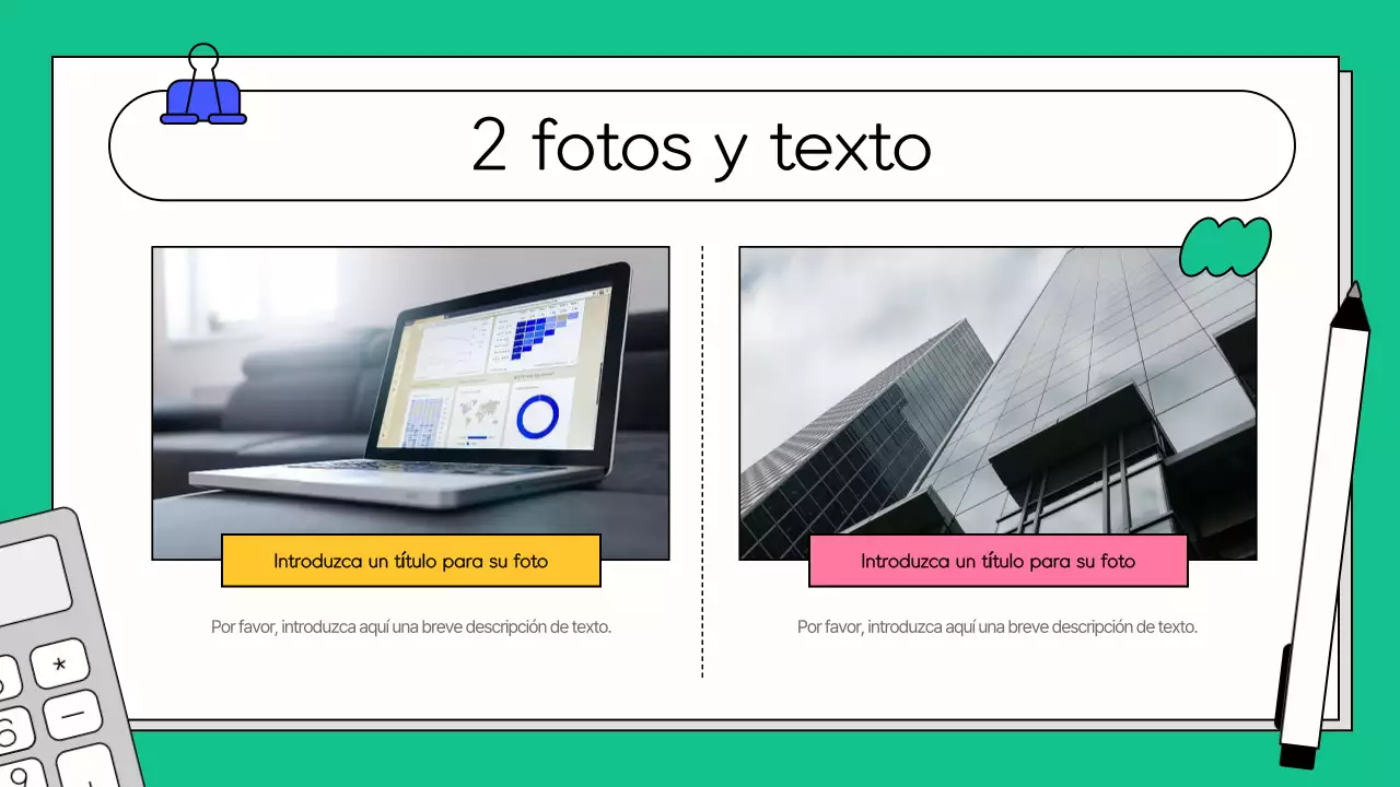 Un informe empresarial verde y mimoso