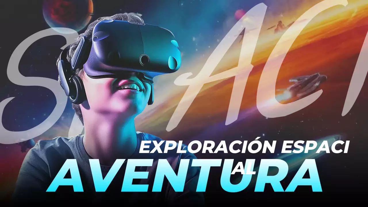 Anuncio Futurista Espacial Azul