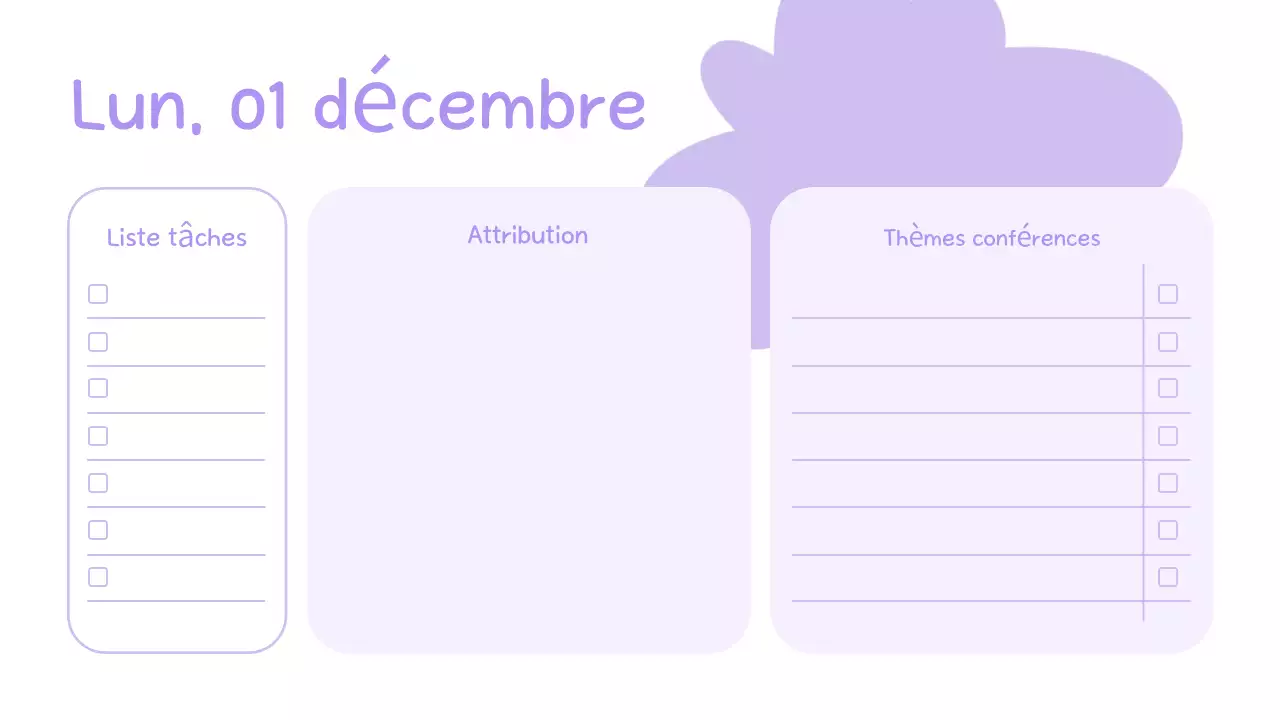 agenda de la classe de pastel présentation mignonne