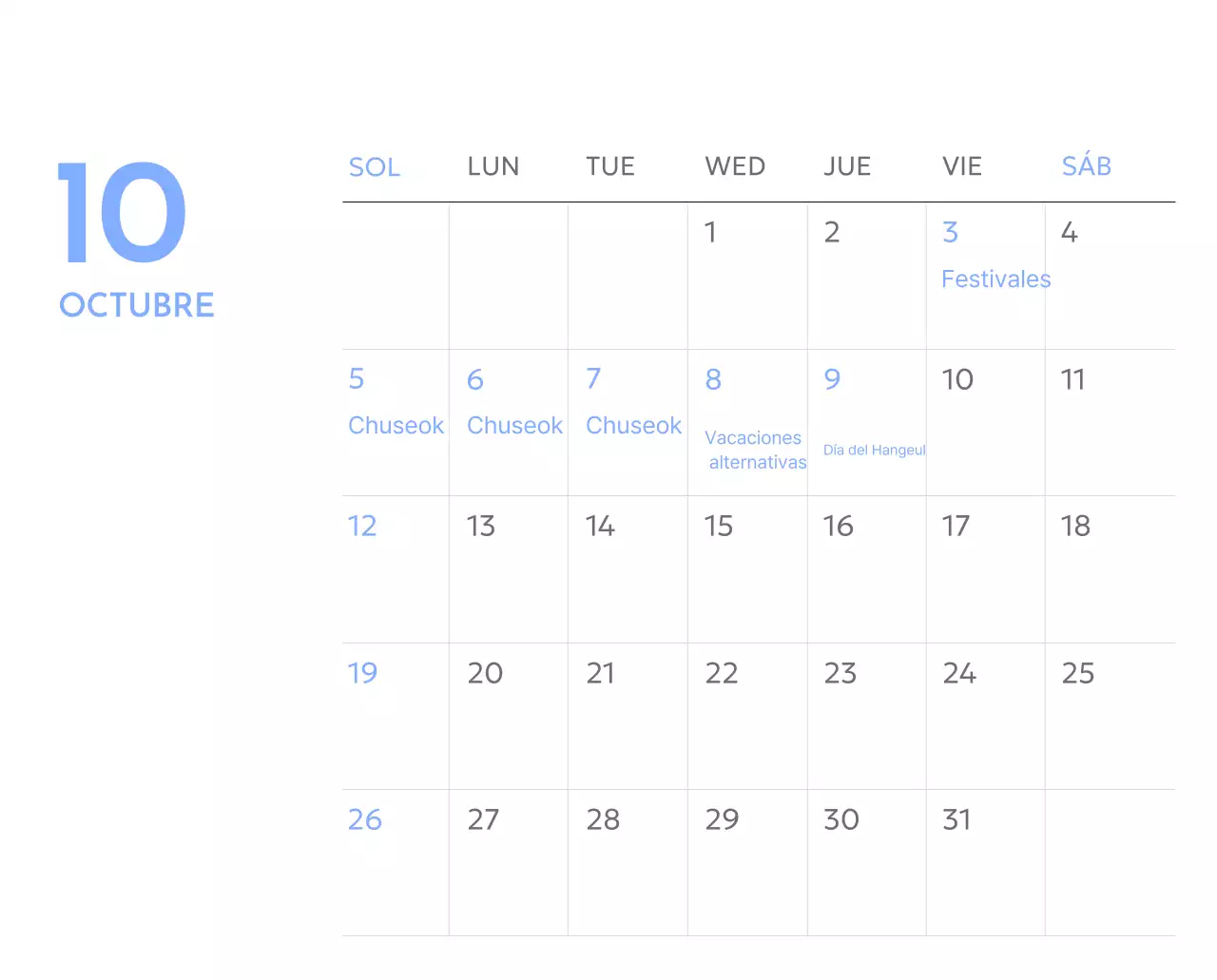Calendario fotográfico de seguimiento de objetivos con un toque de azul