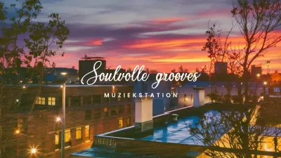 Oranje Esthetische Muziek Advertentie