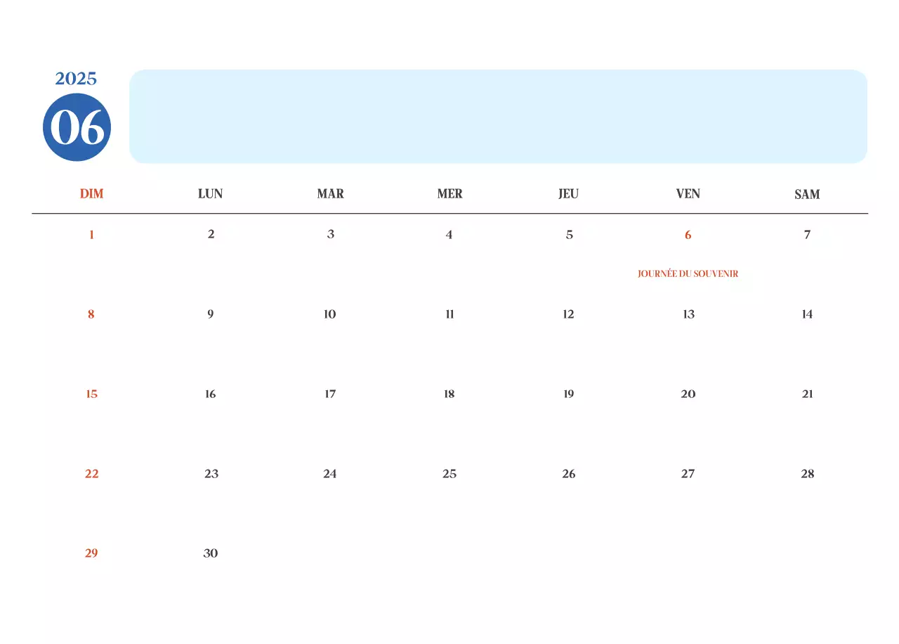 Calendrier hospitalier moderne bleu