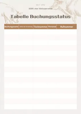 Beige Tradition der Übermittlung von Buchungsinformationen