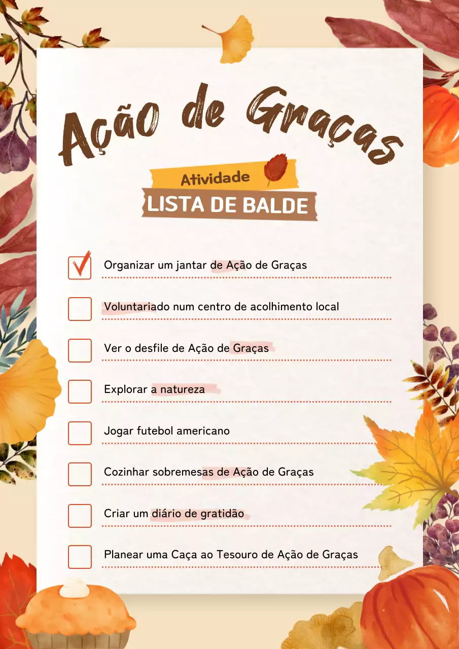 plano de lista castanha simples