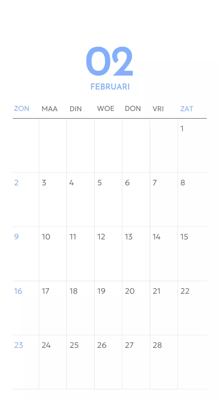 Photo goal tracker kalender met een vleugje blauw