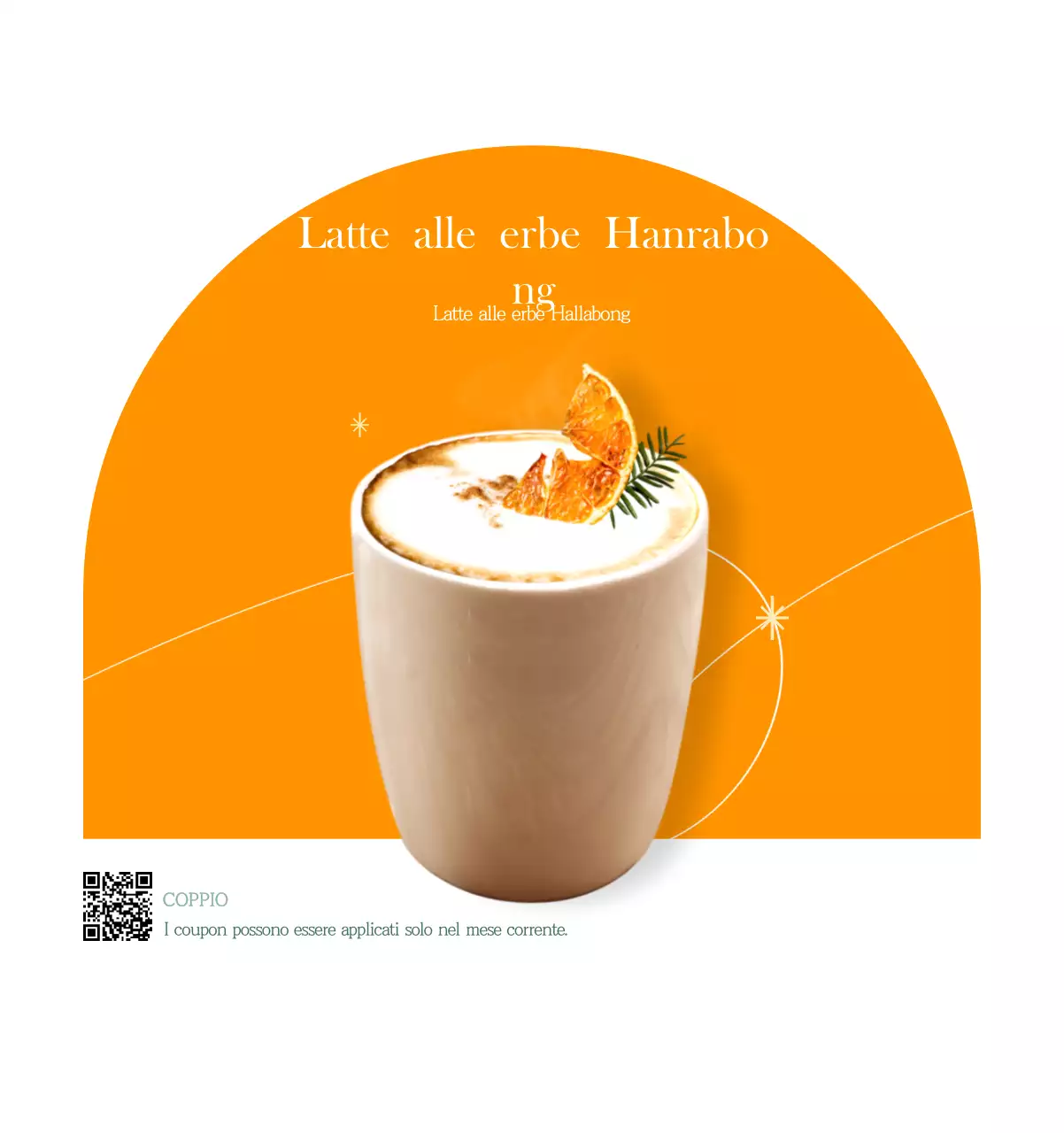 Un moderno calendario dei caffè con i consigli per la bevanda del mese