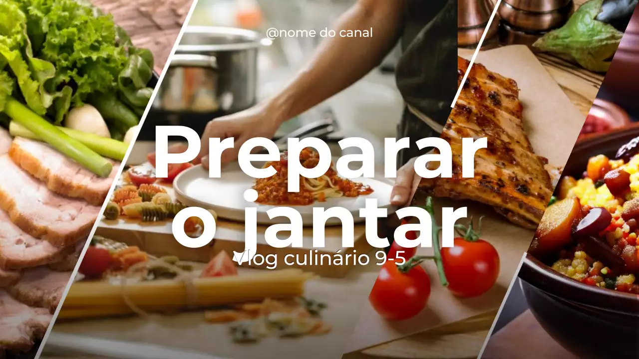 laranja bege verde cozinhar jantar vlog estilo moderno