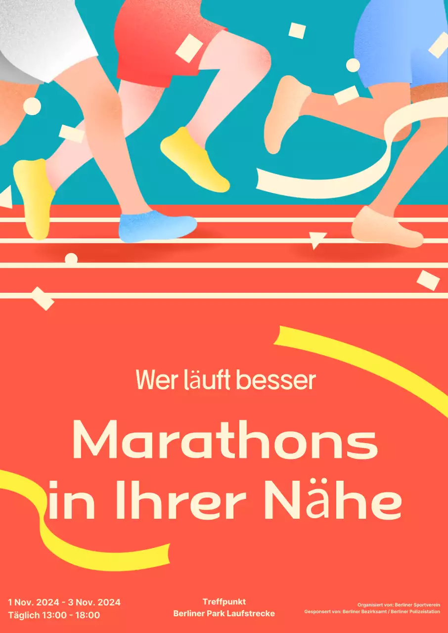 Werbung für den Orange Pop Marathon