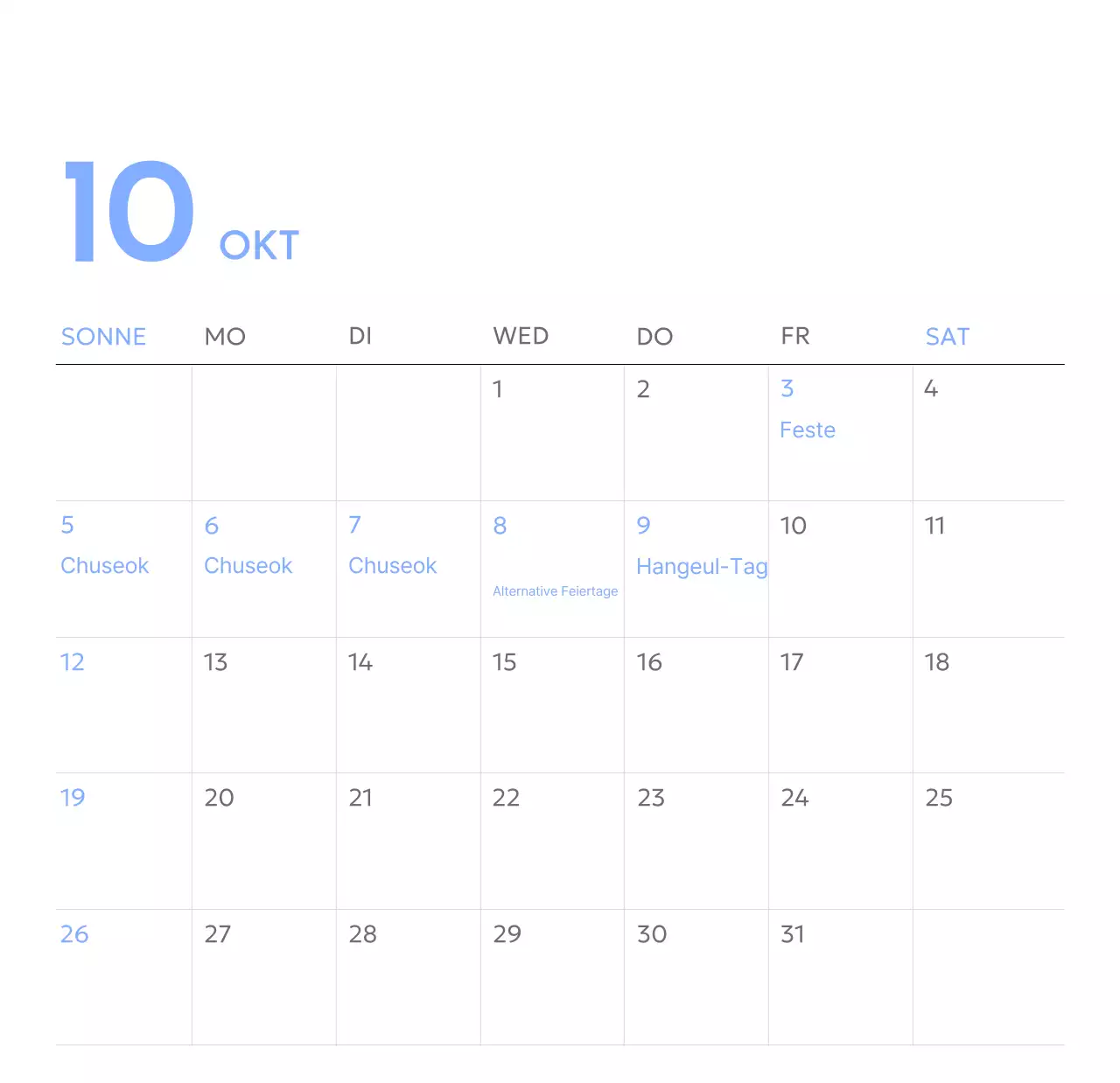 Foto-Zielverfolgungskalender mit einem Hauch von Blau