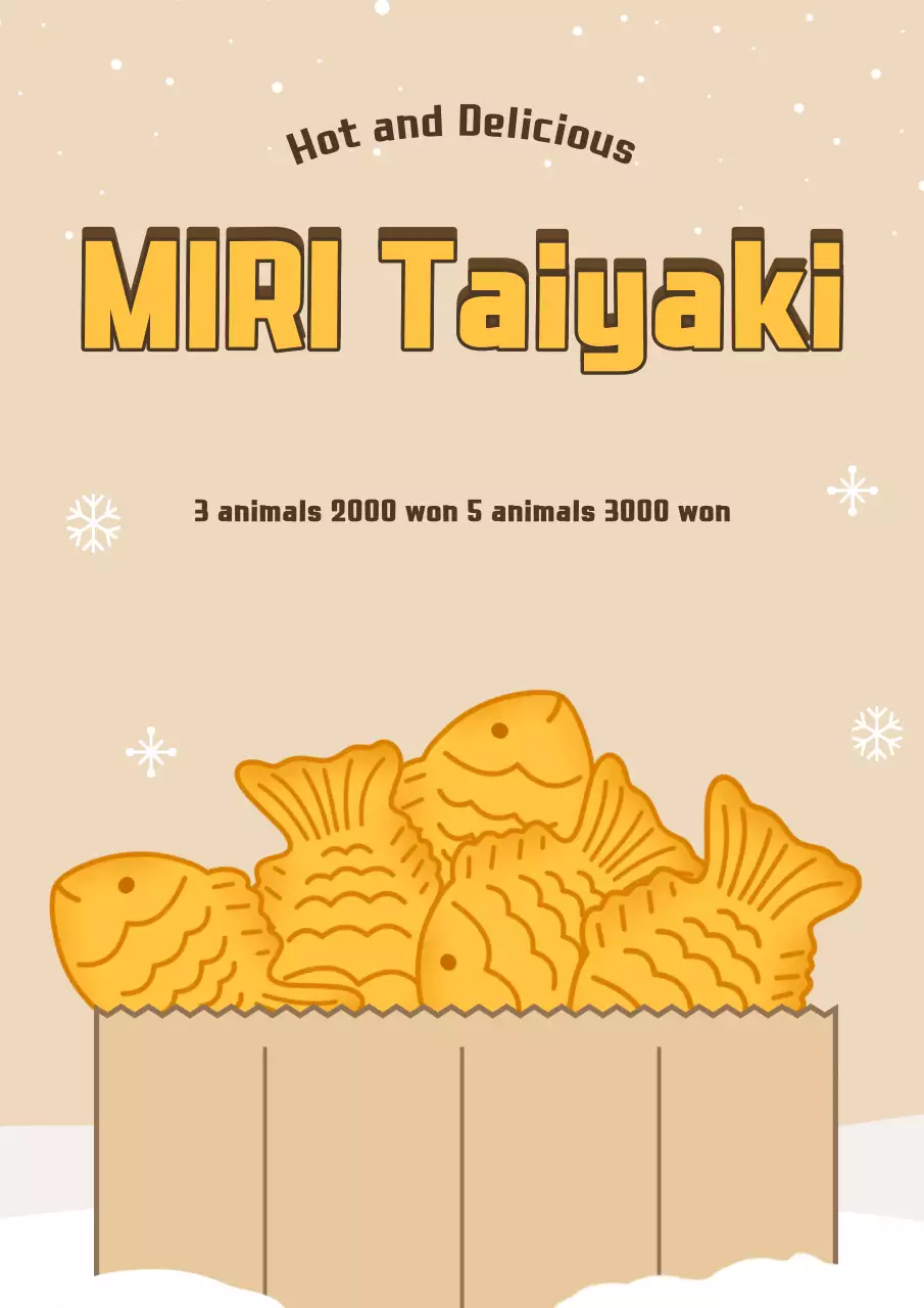 Poster quảng cáo bánh ngọt cổ điển màu be