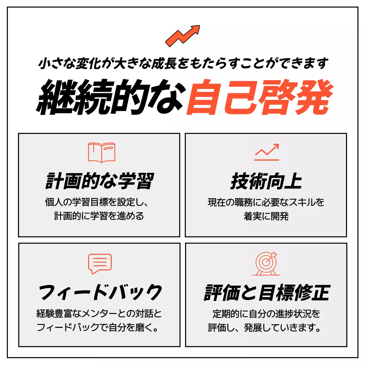 オレンジ シンプル キャリア 資料 Instagram カルーセル