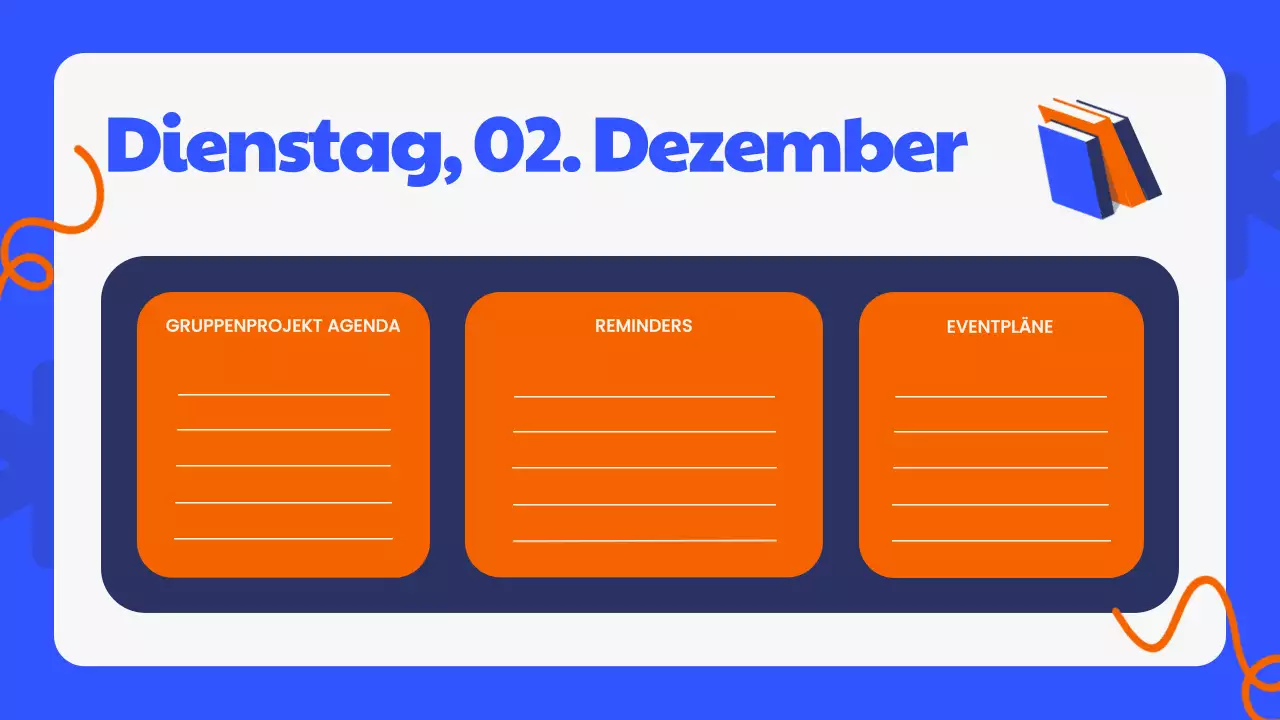 Blue Modern Class Agenda Planner Präsentation