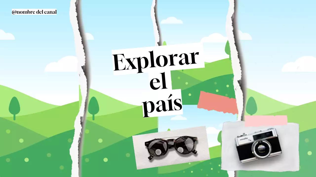 amarillo azul blanco viajes vlog estilo moderno