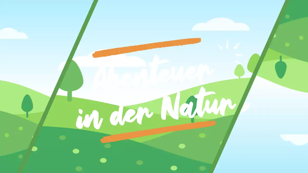 orange-grünes Abenteuer in der Natur Vlog
