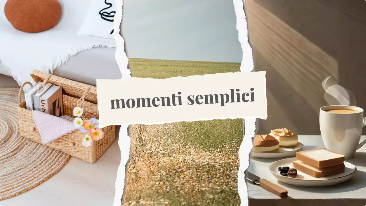 beige verde rustico stile di vita vlog