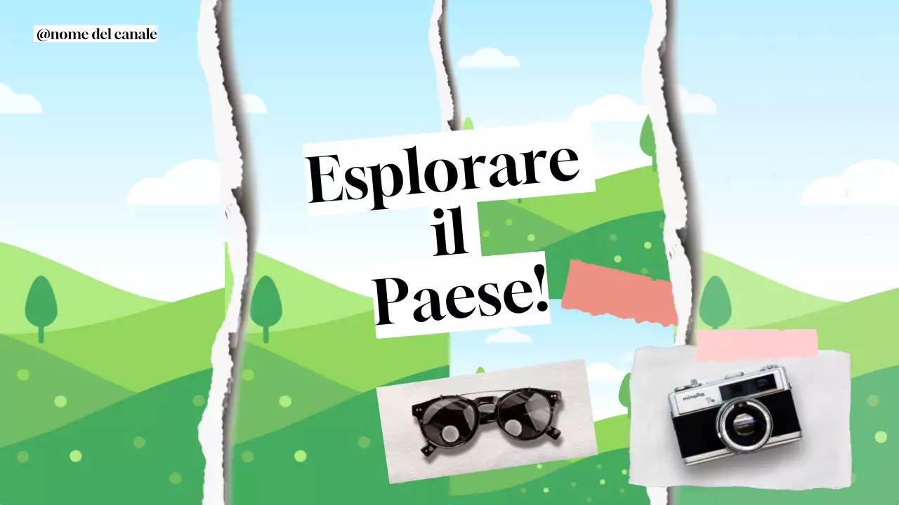 giallo blu bianco viaggio vlog stile moderno