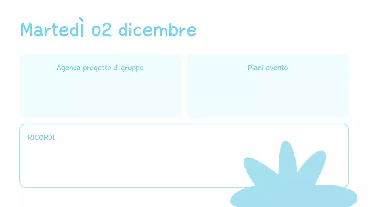 agenda del corso di pastello presentazione carina