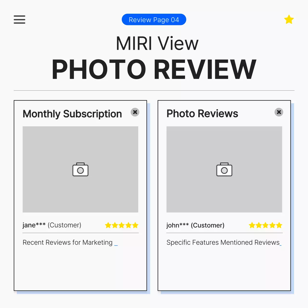 Mẫu đánh giá tối giản màu xanh lam Instagram Carousel