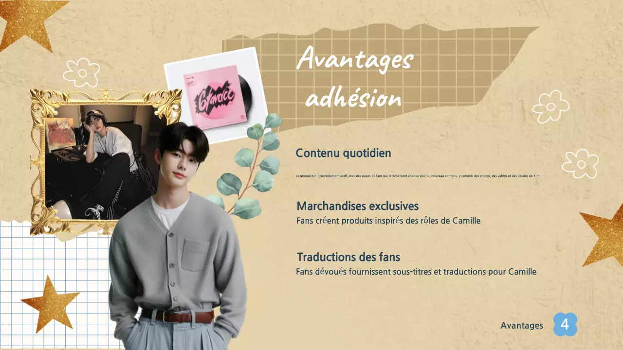 esthétique beige style scrapbook moderne présentation d'un k-drama