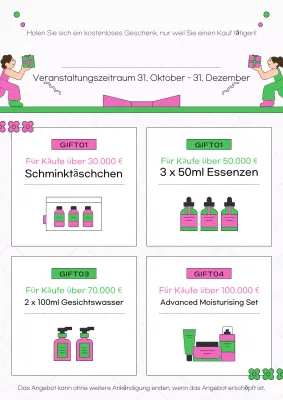 Werben Sie für ein kitschiges grün-rosa Werbegeschenk