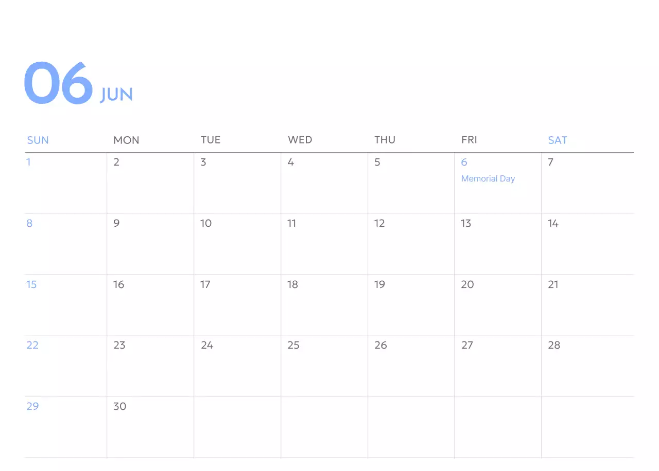 Photo goal tracker calendar with a splash of blue