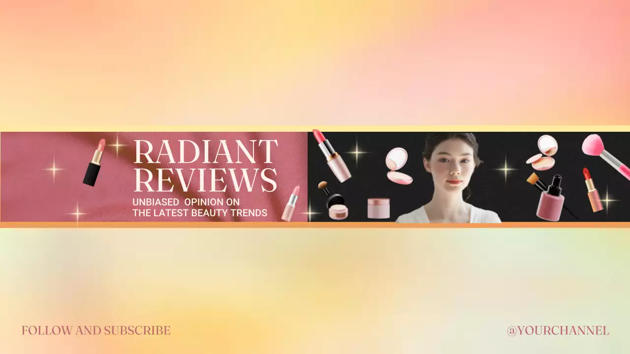 Pink Trendy Beauty Promotion YouTube Thumbnail