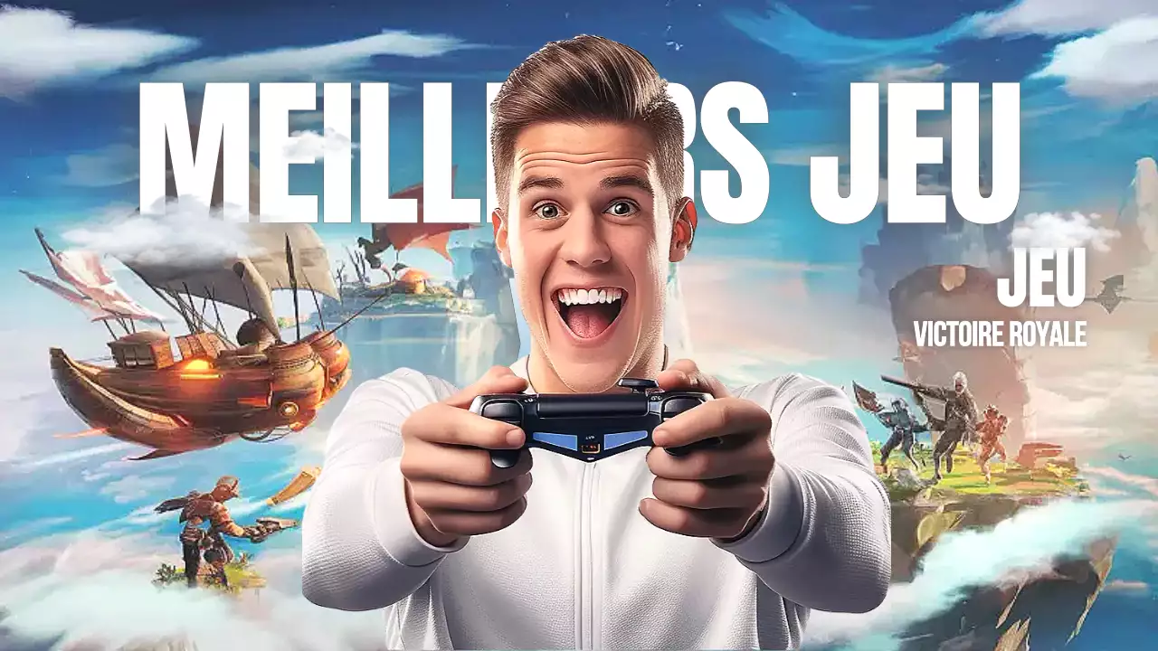 Publicité pour les jeux modernes bleus