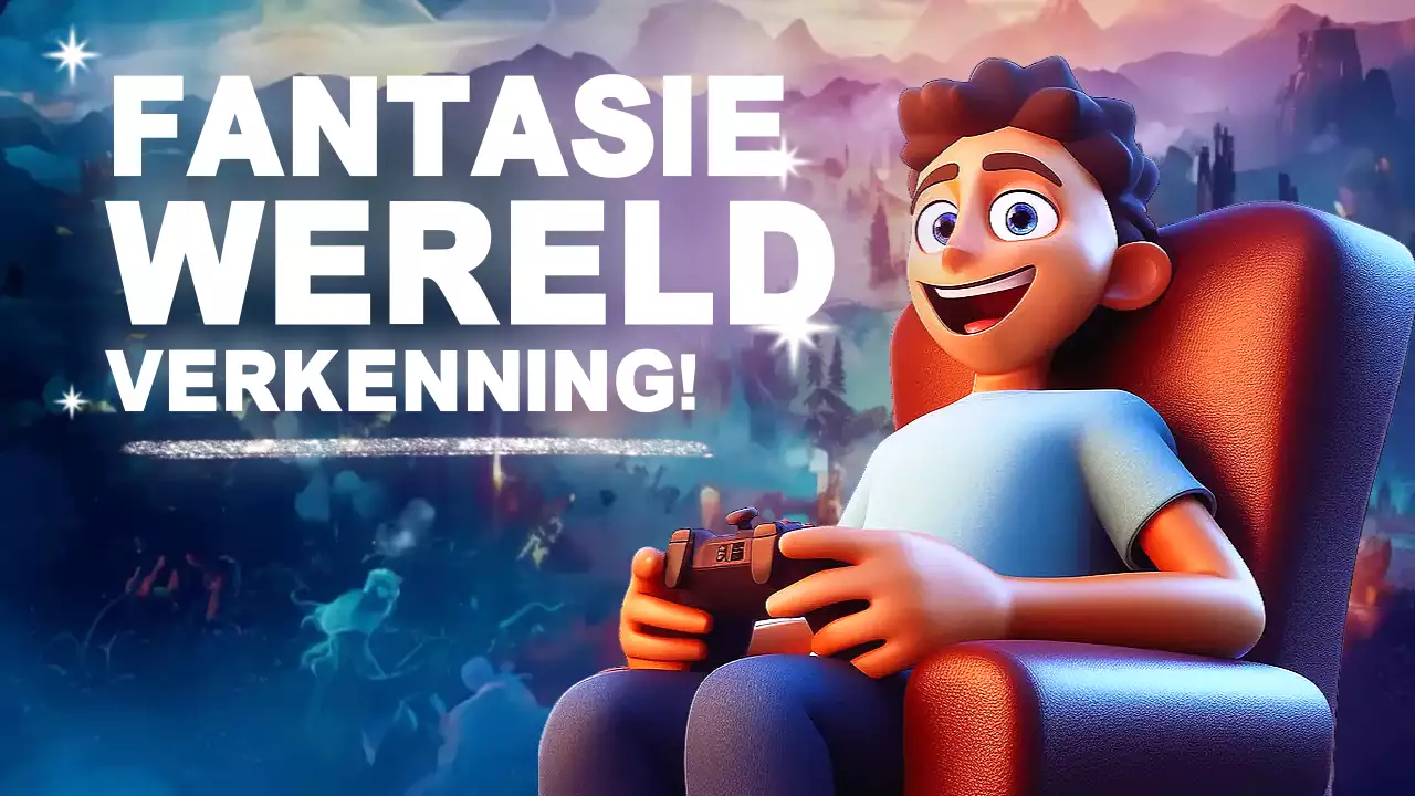 Kleurrijke advertentie voor Fantasy-games