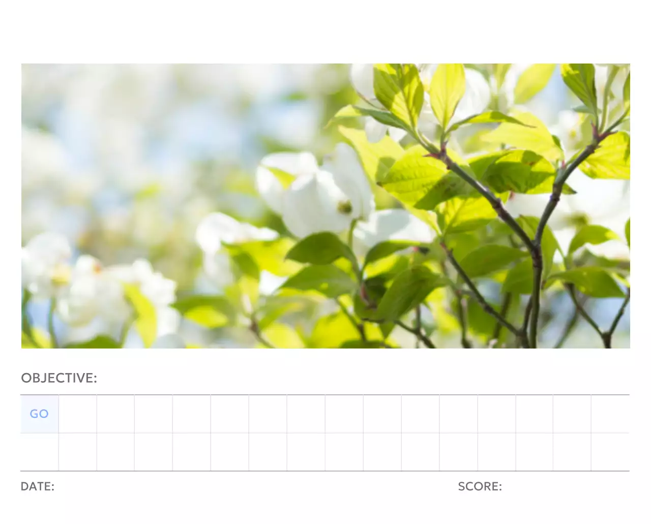 Kalender pelacak sasaran foto dengan percikan warna biru