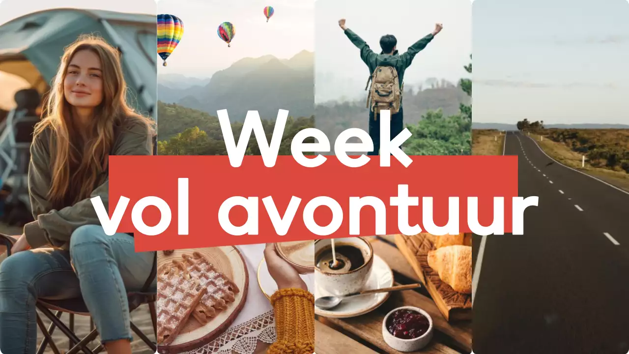 orange blue green travel vlog modern style