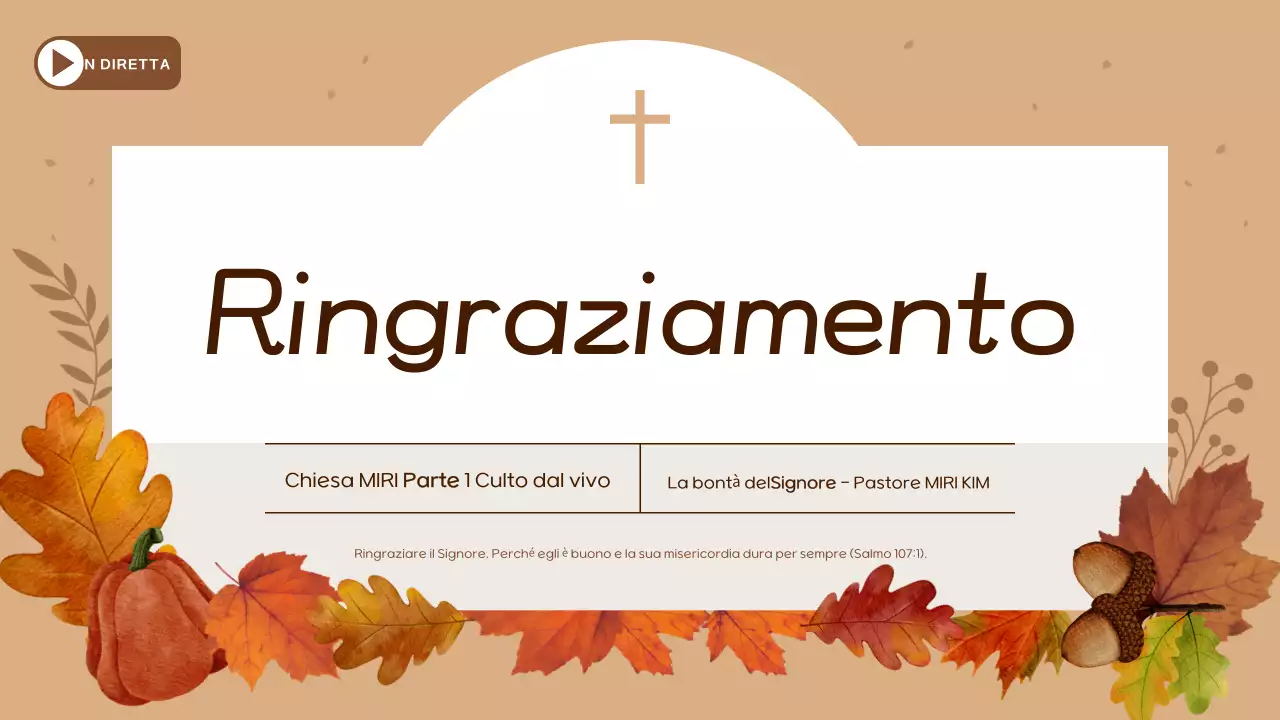 Servizio del Ringraziamento semplice e marrone MainTitle