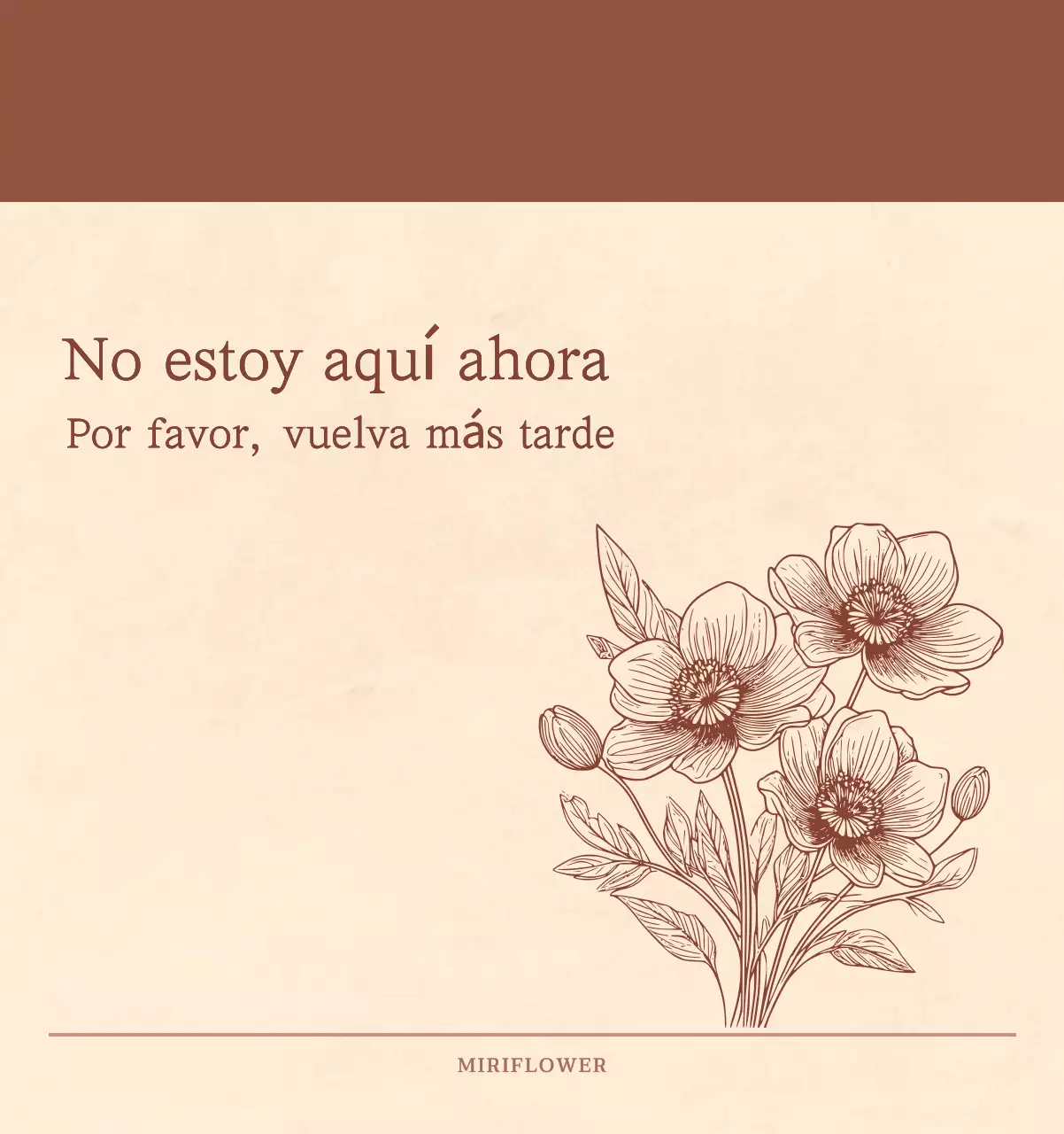 Un calendario sentimental de floristería en papel de lana marrón claro y marrón concepto