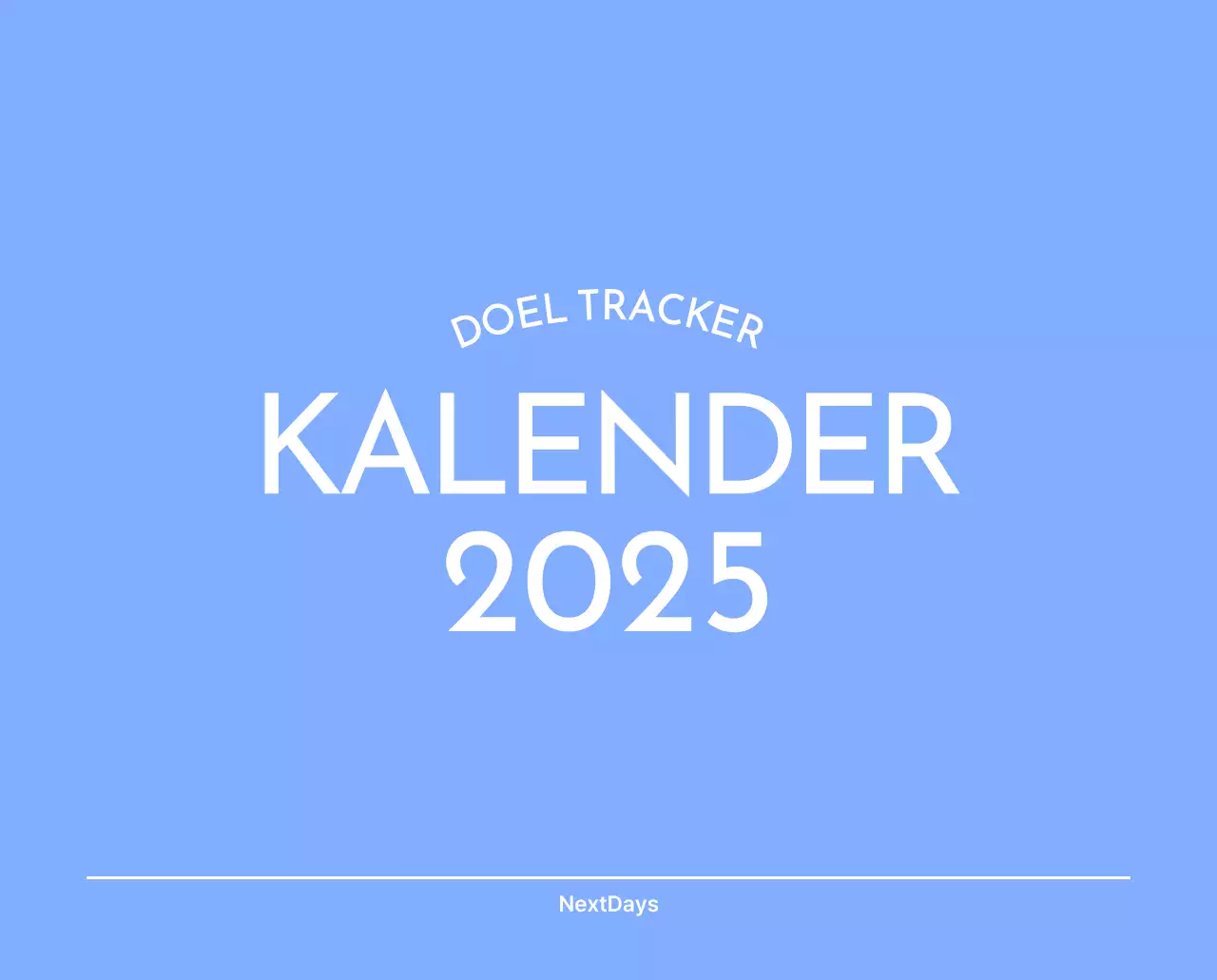 Photo goal tracker kalender met een vleugje blauw