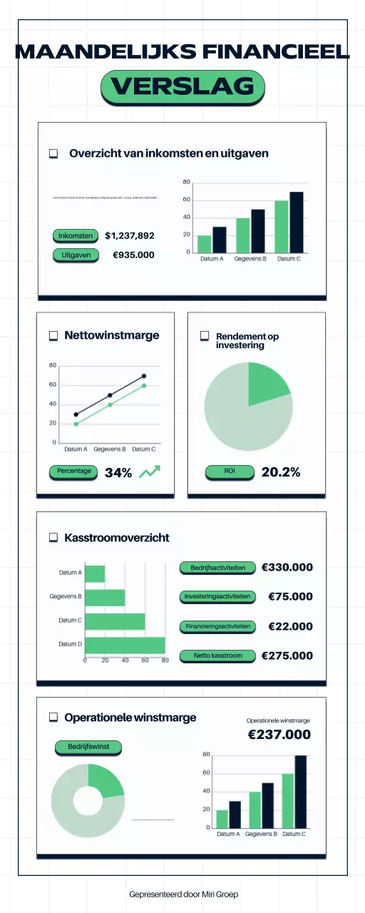 Groen modern bedrijfsfinancieringsrapport