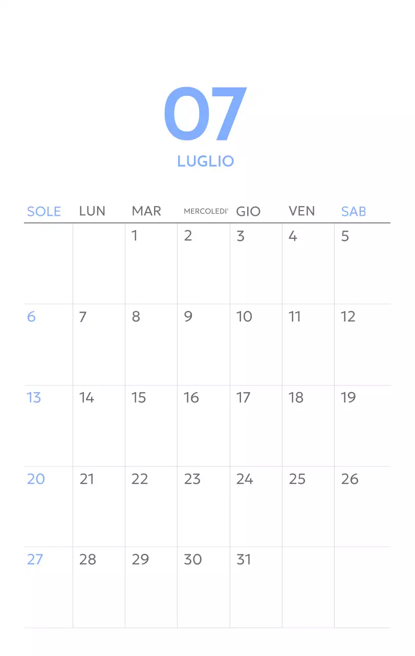 Calendario con foto tracciatore di obiettivi con un tocco di blu