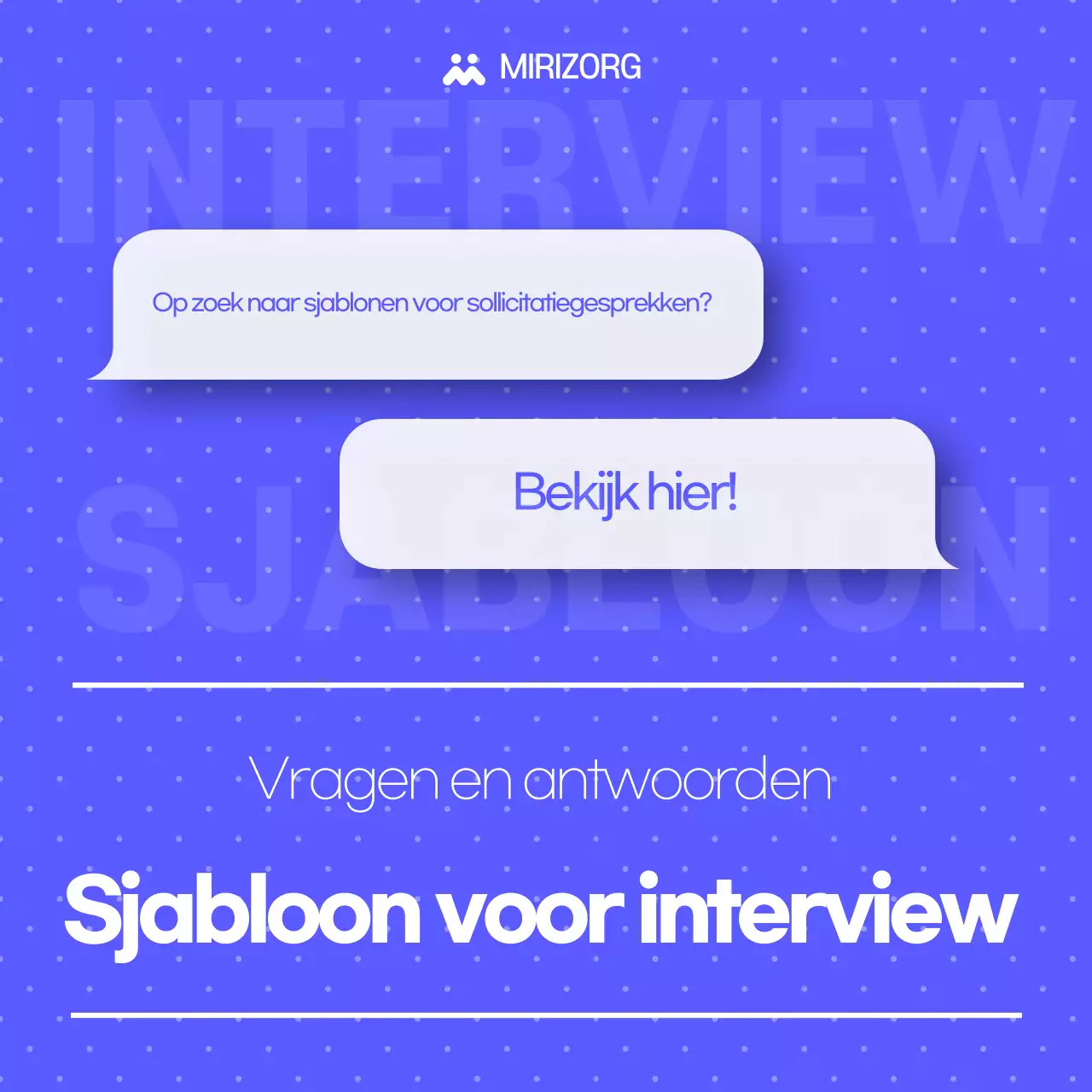 Blauw Modern Interview Sjabloon