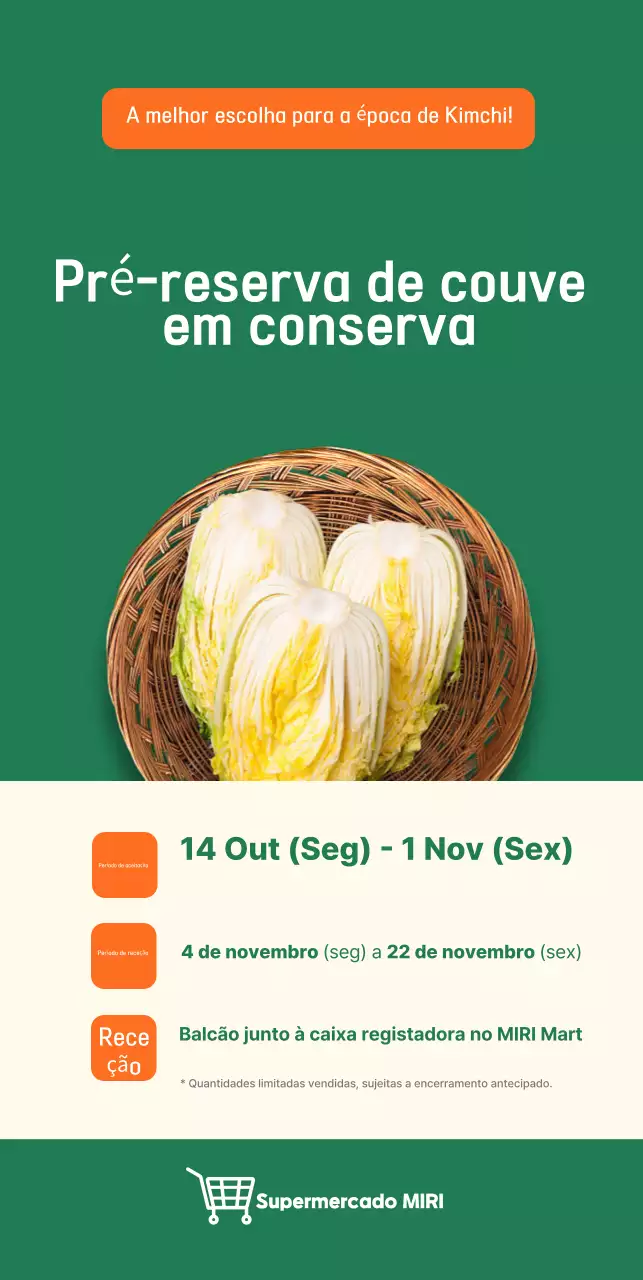 Guia para a couve verde em conserva